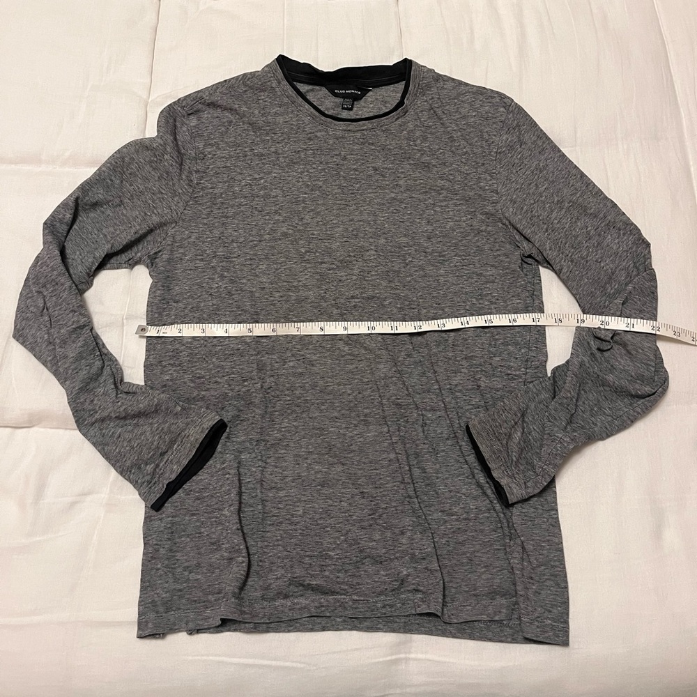 Club Monaco Charcoal Long Sleeve Men's Tee